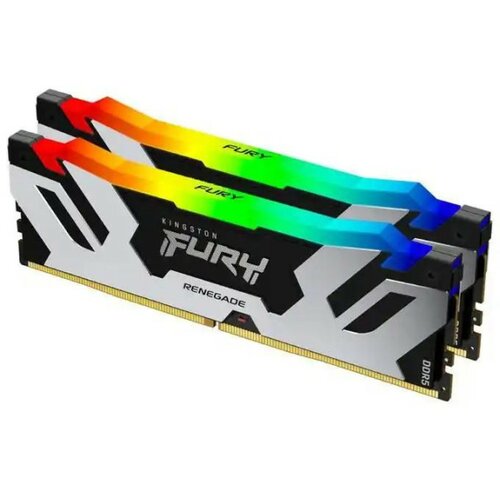 Memorija DDR5 32GB (2x16GB) 7200MT/s Kingston Fury Renegade Silver RGB ... Slike