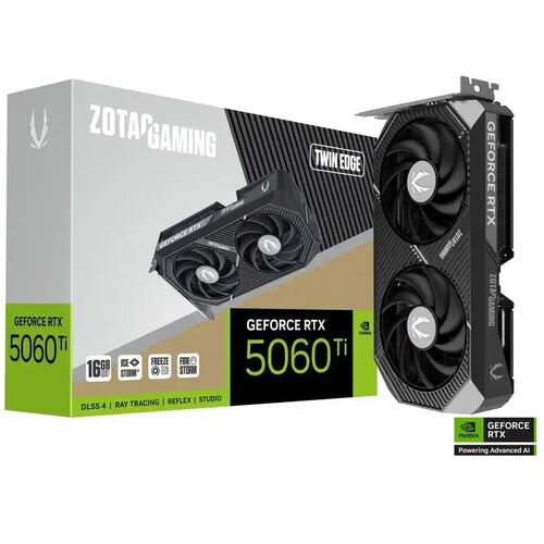 Zotac Grafička karta GeForce RTX 5060 Ti, Twin Edge, Gaming, 16GB, DDR7, 128 bit, 3xDP/HDMI Slike