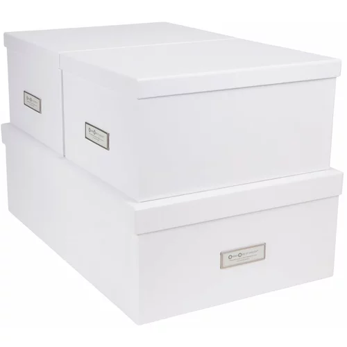 Bigso Box of Sweden set od 3 bijele kutije za pohranu inge
