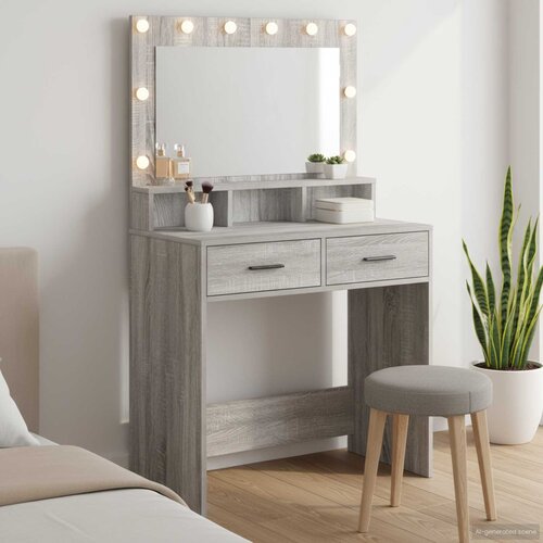  Toaletni stol Siva Sonoma 79 x 41 x 135 cm Konstruirano drvo Slike