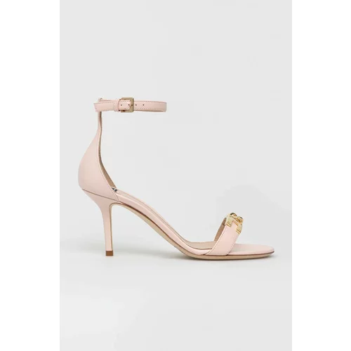 Elisabetta Franchi Kožne sandale boja: ružičasta