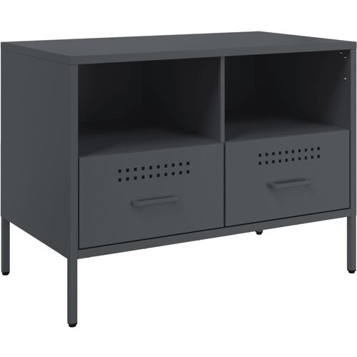 Maison Chic TV omarica - TV stojalo - Televizijska omarica antracit 68x39x50,5 cm jeklo, (21700478) Slike