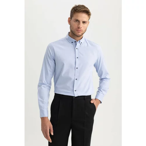Defacto Modern Fit Oxford Long Sleeve Shirt