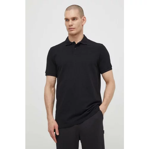 Peak Performance Pamučna polo majica boja: crna, bez uzorka