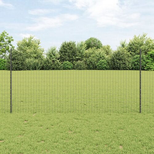 vidaXL Euro Ograda sa 10 U Stupova Siva 1.2x10 m Čelik Cijene