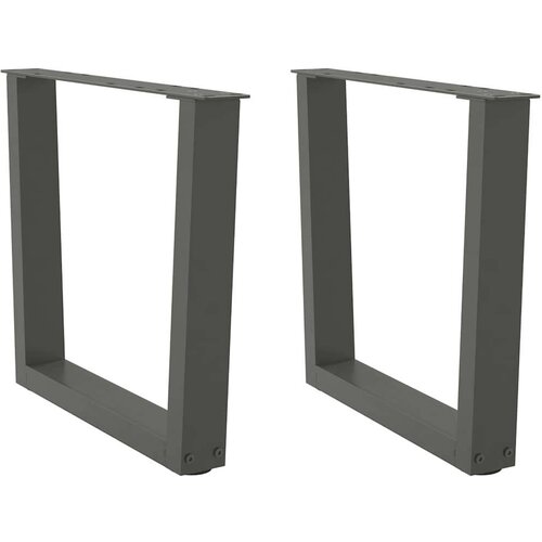  Noge jedilne mize V-oblika 2 kosa Antracit 60x(42-43,3)cm Jeklo Cene