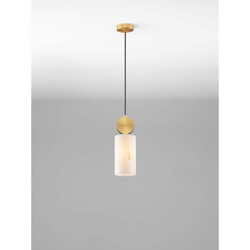 Nova Luce Krem/mjedena viseća svjetiljka u kamenom dekoru &amp;oslash; 12 cm Maru &amp;ndash; Slike