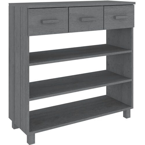 Maison Chic konzolna miza - miza ob steni HAMAR temno siva 90x35x90 cm trdna borovina, (21786140) Cene