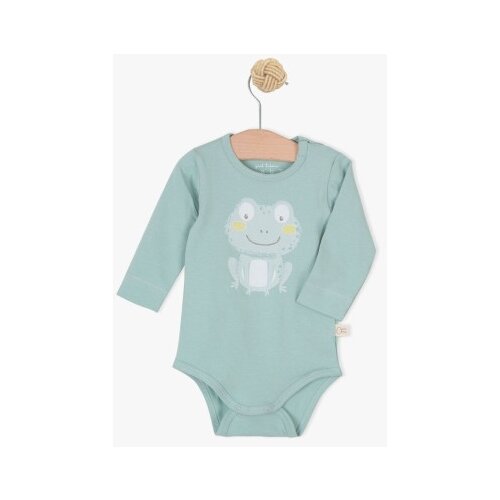 Just kiddin baby bodi z dolgimi rokavi happy frog green Cene