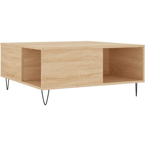 Maison Chic Klubska mizica - kavna mizica - Nizka mizica sonoma hrast 80x80x36,5 cm inženirski les, (21752474) Slike