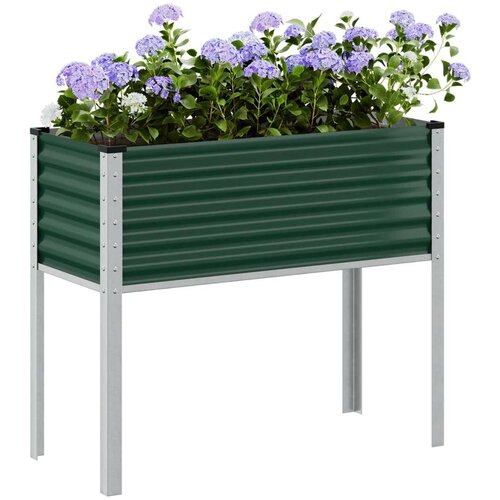 vidaXL Vrtna sadilica zelena 100x41x90 cm čelična Cijene