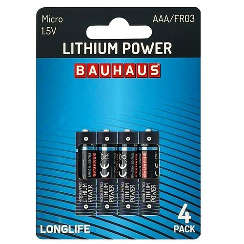 BAUHAUS Baterija Power FR03 (Micro AAA, Litij-železov sulfid, 1,5 V, 4 kos) Cene