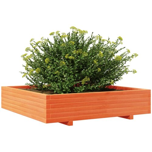 Vrtna sadilica vo&amp;scaron;tano smeđa 110x110x26,5 cm masivna borovina Slike