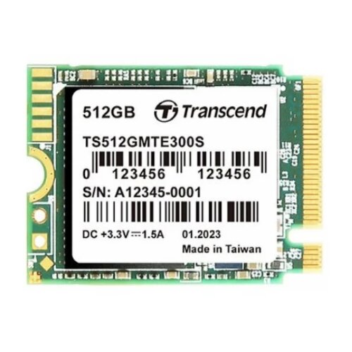 Transcend TS512GMTE300S M.2 nvme 512GB, 2230, pcie gen 3x4, 3D nand, dram-less, read up to 2000MB/s, write up to 1100 mb/s, single-sided, tray pack Cene