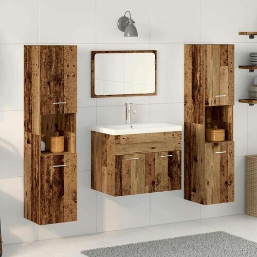  Komplet za shranjevanje 4 pcs Konstruiran les - - Rjava - 66.6 - 30 x 30 x 130 cm - 2025-vidaXL-Uvoz_2 Cene
