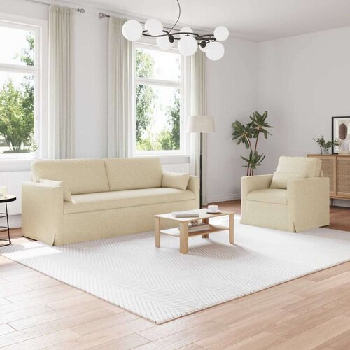 SOFA 180cm 2 pcs Krema Metal Slike