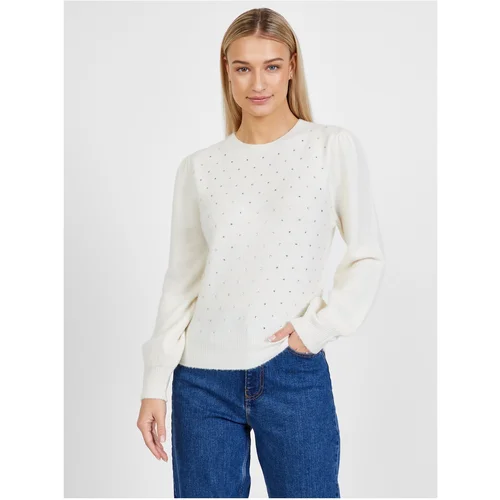 Liu Jo White Women's Patterned Sweater with Balloon Sleeves - Women