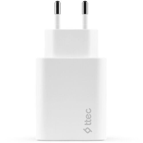 Ttec Punjač - SmartCharger Duo PD Travel Charger USB-C+USB-A 32W White Slike