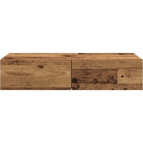  Zidna polica s ladicama staro drvo 80x33x17cm konstruirano drvo Slike