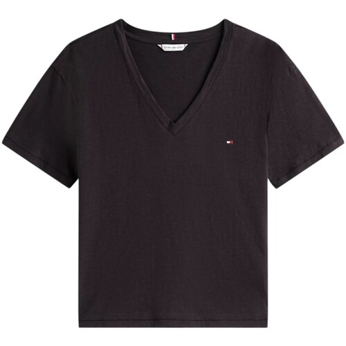 Tommy Hilfiger Majice s kratkimi rokavi SLUB MDRN V-NK SS T- WW0WW43901 Črna Cene