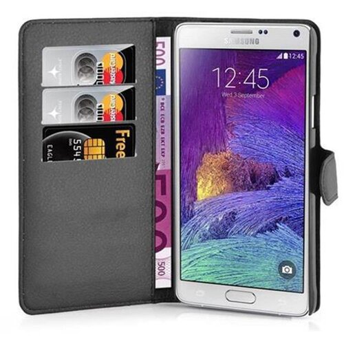 Cadorabo Ohi&scaron;je, združljivo z Samsung Galaxy NOTE 4 v oksidna črna - Za&scaron;čitni ovitek z magnetnim zapiranjem, stoječo funkcijo in režo za kartice, (20557259) Cene