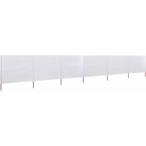  Vjetrobran sa 6 panela od tkanine 800 x 80 cm bijeli Cijene