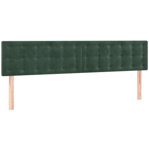  Uzglavlja 2 kom tamnozelena 100x5x78/88 cm bar&amp;scaron;unasta Slike