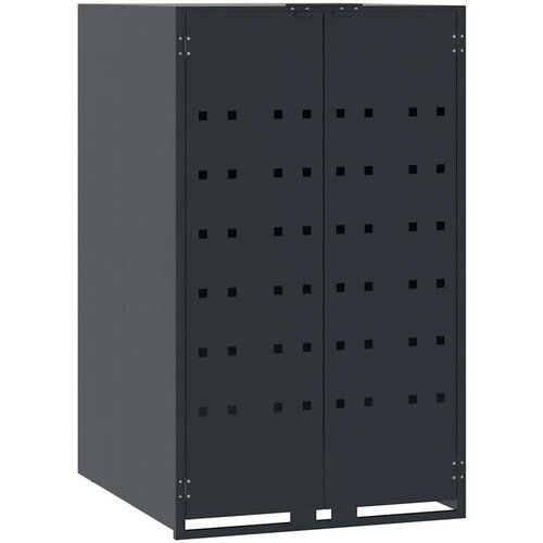 VidaXL Spremi&amp;scaron;te za 6 kante za otpad antracit 414x79x117 cm čelično Slike