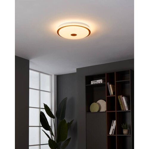 Eglo plafonjera Lanciano 1 900598, LED 24 W, Ø38 cm, bijela i drvo Cene