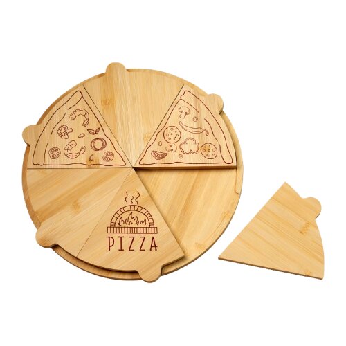 Kesper KSP58468 DASKA ZA PIZZU BAMBUS 36,5 CM SA 6 POJEDINAČNIH KRI&amp;Scaron;KI Slike