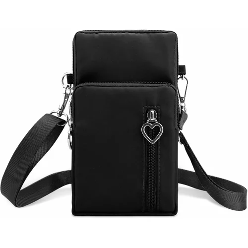 Cadorabo Universal Torba Mobile Phone Torba v črni barvi - ramenska torba s številnimi praktičnimi predelki in snemljivim pasom, (20695137)