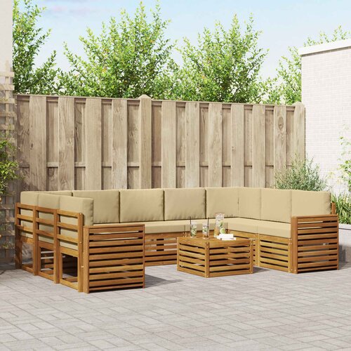  Set vanjskih sofa 10 kom. Prirodna i bež Cijene