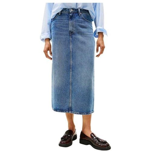 Tommy Hilfiger straight fit midi suknja THWW0WW46503-1A5 Slike