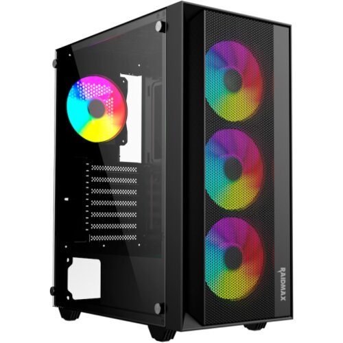 Raidmax Kuciste Vector 100 Black 4 x RGB fan/Window/No-PSU Cene