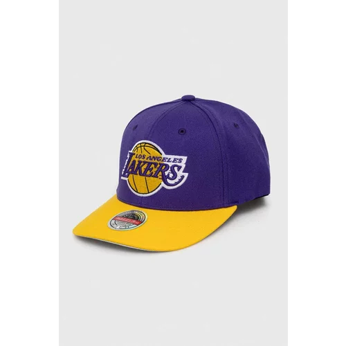 Mitchell & Ness kapa sa šiltom s dodatkom vune Los Angeles Lakers boja: ljubičasta, s aplikacijom