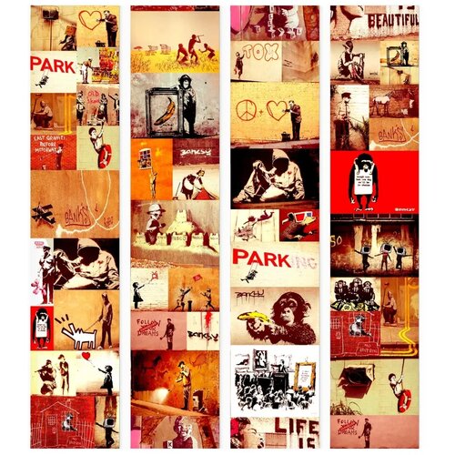  Tapeta - Collage - Banksy 50x1000 Premium Slike