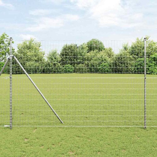 vidaXL evropska ograja z 7 stebri 1.6x10 m galvanizirano jeklo Cene