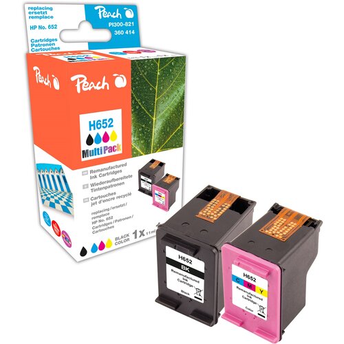 Peach Črnilo HP 652 11ml bk, 8ml color komplet 2/1 320098, (20382730) Slike