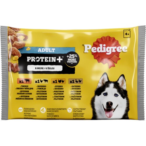 Pedigree Protein+ mije&amp;scaron;ani izbor 4 x 85 g Slike