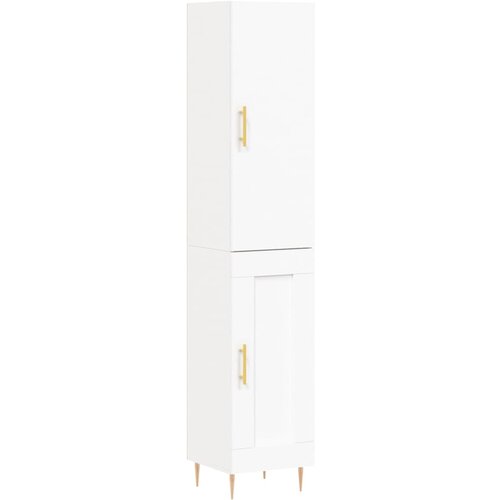 Maison Chic Visoka omara - Komoda - Predalnik bela 34,5x34x180 cm inženirski les, (21718910) Cene
