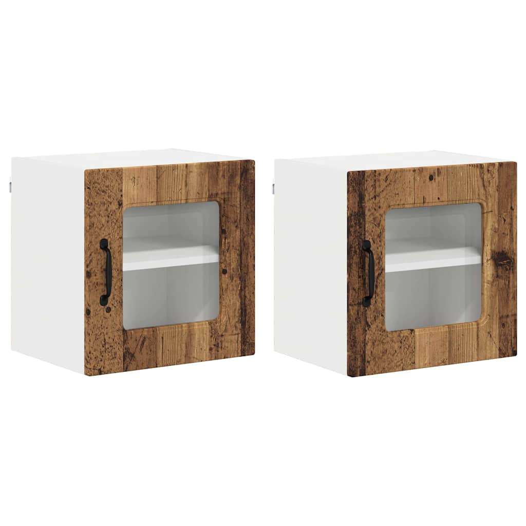  Zidni kuhinjski ormarić Zidne 2 pcs Staro drvo 40 x 31 x 40 cm Slike