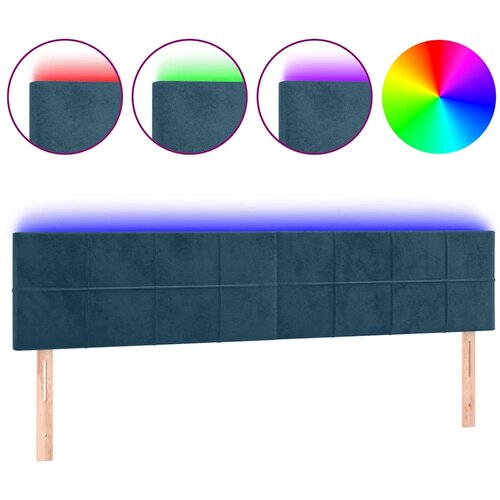 LED uzglavlje tamnoplavo 160x5x78/88 cm bar&amp;scaron;unasto Slike