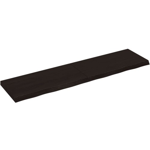 Maison Chic Stenska polica - Viseča Polica temno rjava 120x30x(2-4) cm trdna hrastovina, (21784909) Cene