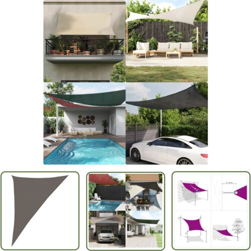  The Living Store Senčno jadro 160 g/m² antracitno 4x5x6,8 m HDPE - Senčno Jadro, (21742818) Cene