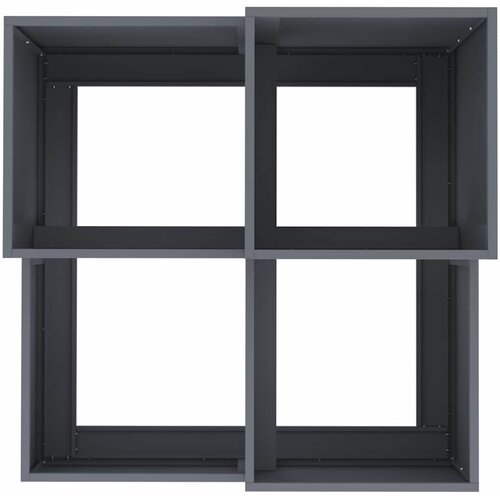 Vrtna saksija Antracit 100 x 100 x 60 cm Čelik Slike