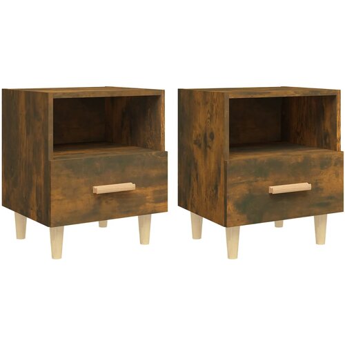 Maison Chic Dvo delni komplet Nočne omarice - Nočne mize dimljeni hrast 40x35x47 cm, (21690558) Cene