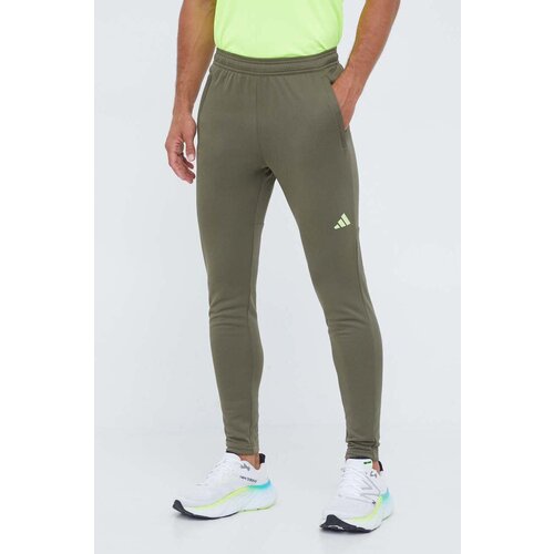 Adidas Hlače za trening Train Essentials Seasonal boja: zelena, s tiskom Slike
