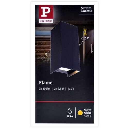 PAULMANN 94326 - 2xLED/2,8W IP44 Spolja&amp;scaron;nje zidno svetlo FLAME 230V Slike