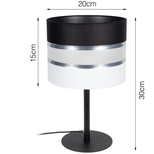  Stona lampa CORAL 1xE27/60W/230V crna/bela Slike