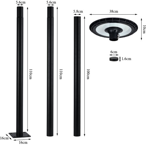  Brilagi - LED ulična lampa URBANSPARK LED/120W/230V crna IP65 Slike